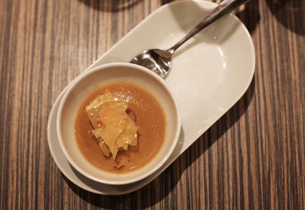 Amuse bouche au velouté de potimarron